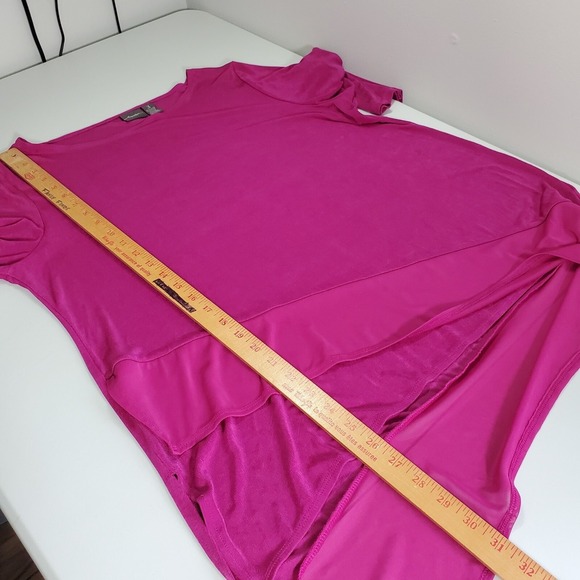 Chicos Travelers Women Slinky Tunic Top Size 3 US XL Pink Stretch Cruise Evening - Picture 13 of 14